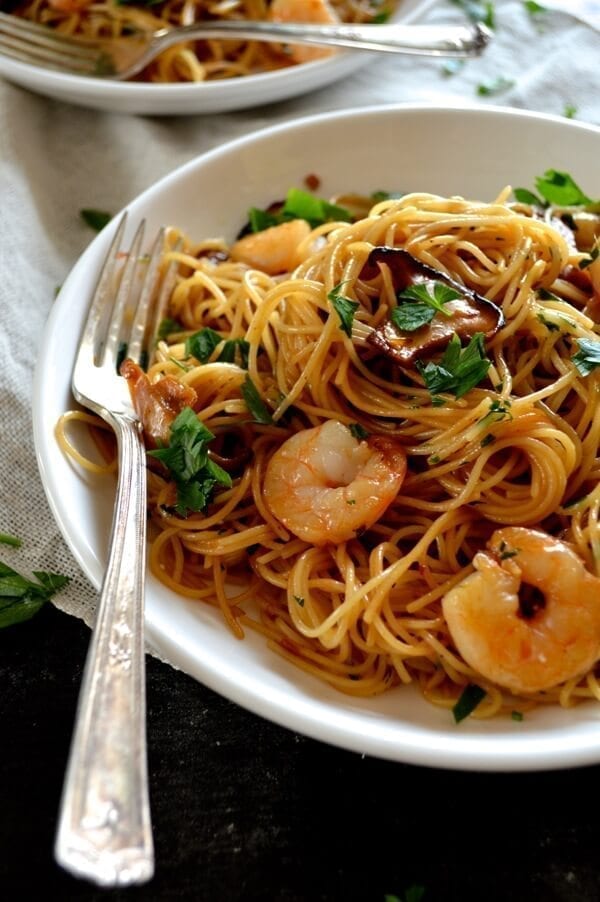 Soy Sauce Butter Pasta with Shrimp and Shiitakes by cold2.fioekdjsdas.cf