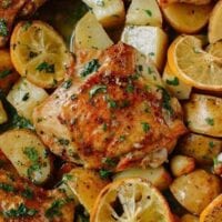 Roasted Lemon Chicken Thighs with Potatoes, by cold2.fioekdjsdas.cf