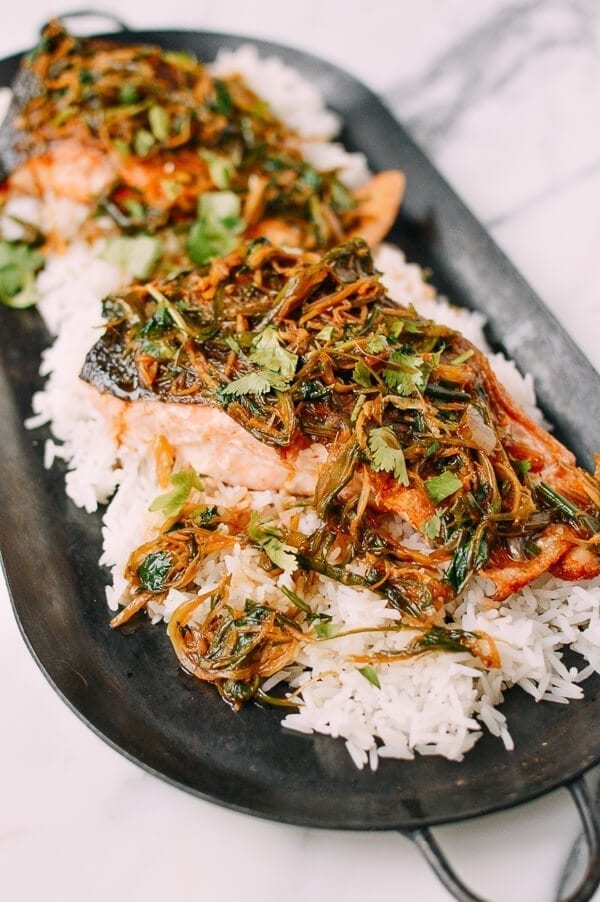 Crispy Scallion Ginger Salmon, by cold2.fioekdjsdas.cf