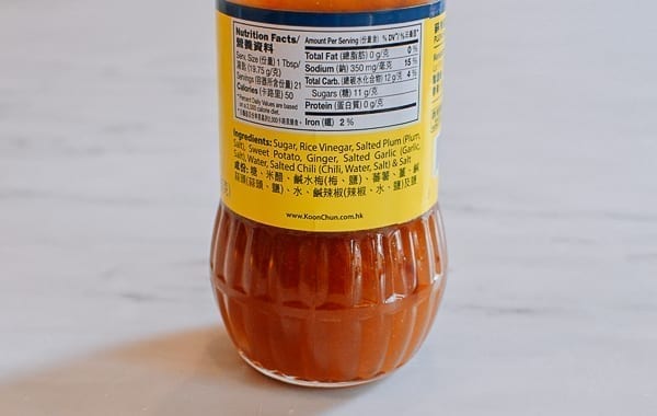 Ingredients label on Chinese plum sauce, cold2.fioekdjsdas.cf
