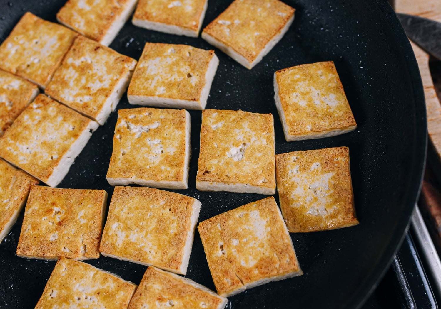pan-frying tofu